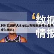 比利时欧洲杯大名单(比利时欧洲杯大名单没有库尔图瓦)