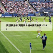 英超积分榜(英超积分榜中国足彩网2024)