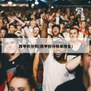 西甲积分榜(西甲积分榜单排名)