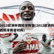 2012欧洲杯西班牙阵容(2012欧洲杯西班牙阵容对阵)