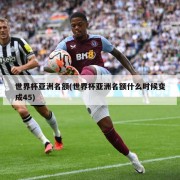 世界杯亚洲名额(世界杯亚洲名额什么时候变成45)