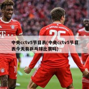 中央cctv5节目表(中央cctv5节目表今天有乒乓球比赛吗)