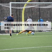 世界杯历届冠亚军一览表(世俱杯夺冠次数排行榜)