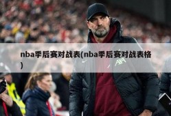 nba季后赛对战表(nba季后赛对战表格)