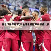 羽毛球世界冠军(羽毛球世界冠军有哪些比赛)