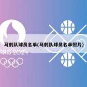 马刺队球员名单(马刺队球员名单照片)
