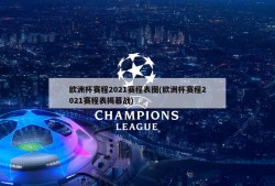 欧洲杯赛程2021赛程表图(欧洲杯赛程2021赛程表揭幕战)
