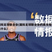 国际足球联合会(国际足球联合会的英文缩写是什么)
