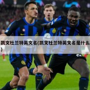 凯文杜兰特英文名(凯文杜兰特英文名是什么)