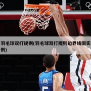 羽毛球双打规则(羽毛球双打规则边界线图实例)