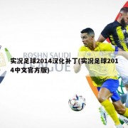 实况足球2014汉化补丁(实况足球2014中文官方版)