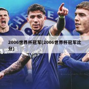 2006世界杯冠军(2006世界杯冠军比分)