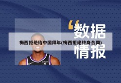 梅西拒绝给中国拜年(梅西拒绝终身合同)